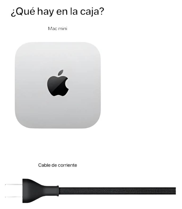 Mac Mini Apple M4 | 16GB RAM | 256GB SSD | Plata | Chip M4 10 núcleos
