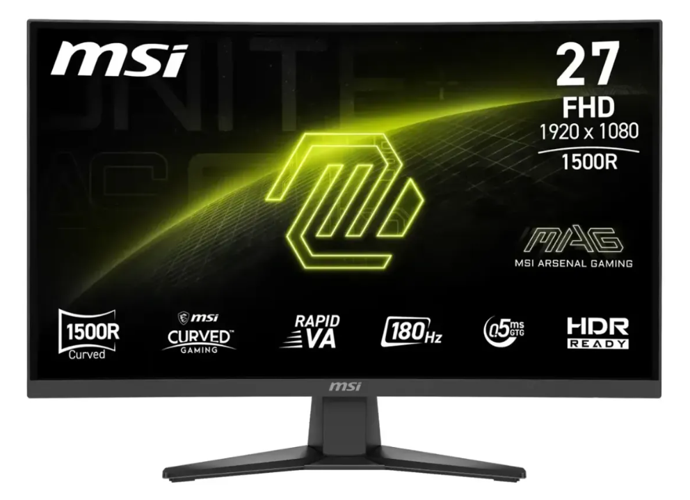 Monitor Gamer MSI MAG 275CQF E18 | 27" Curvo QHD | 180Hz | 0.5ms | Rapid VA | Negro